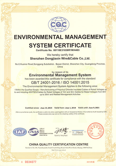 环境专利证书